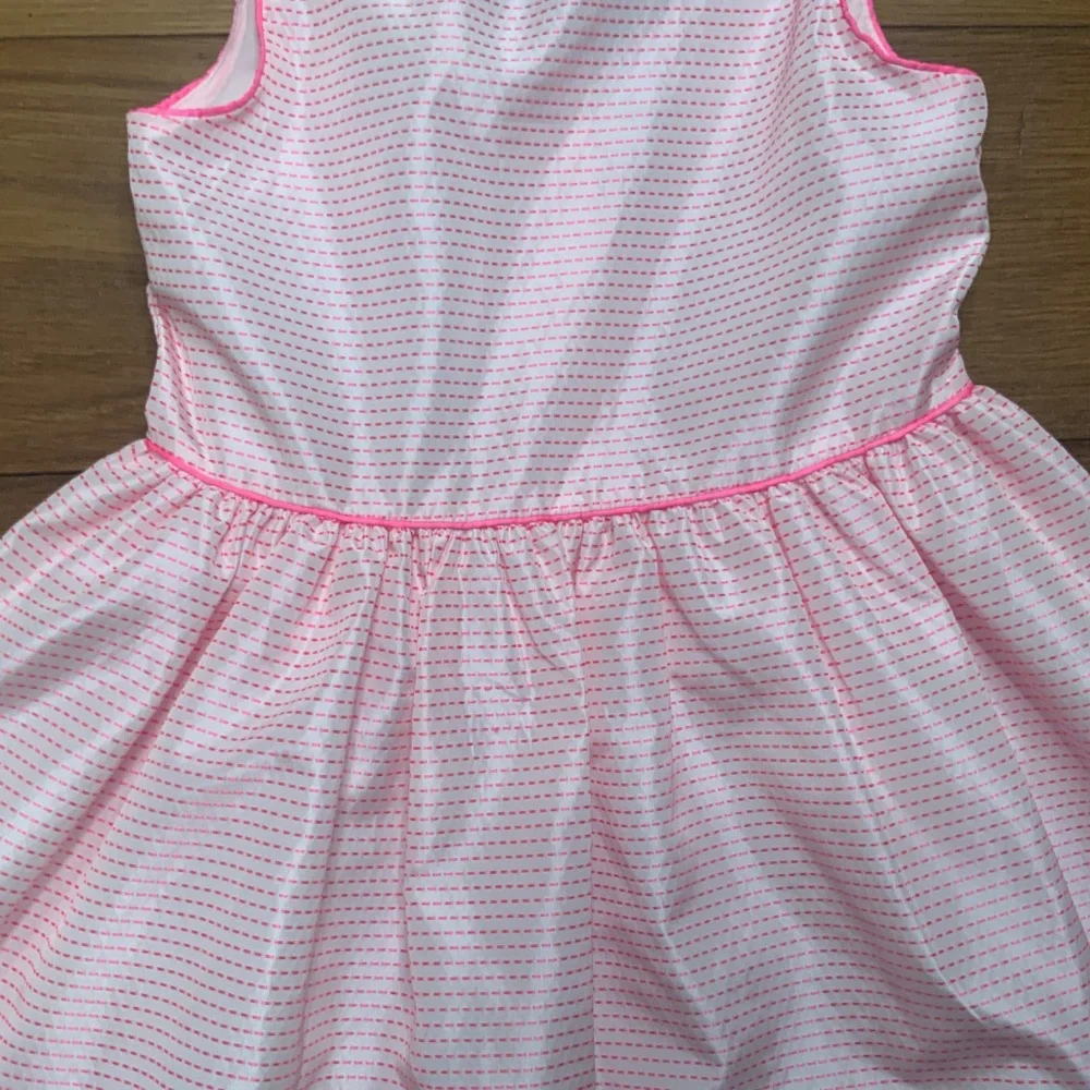 Janie and Jack Pink and White Party Dress w/ Bow Size 10.